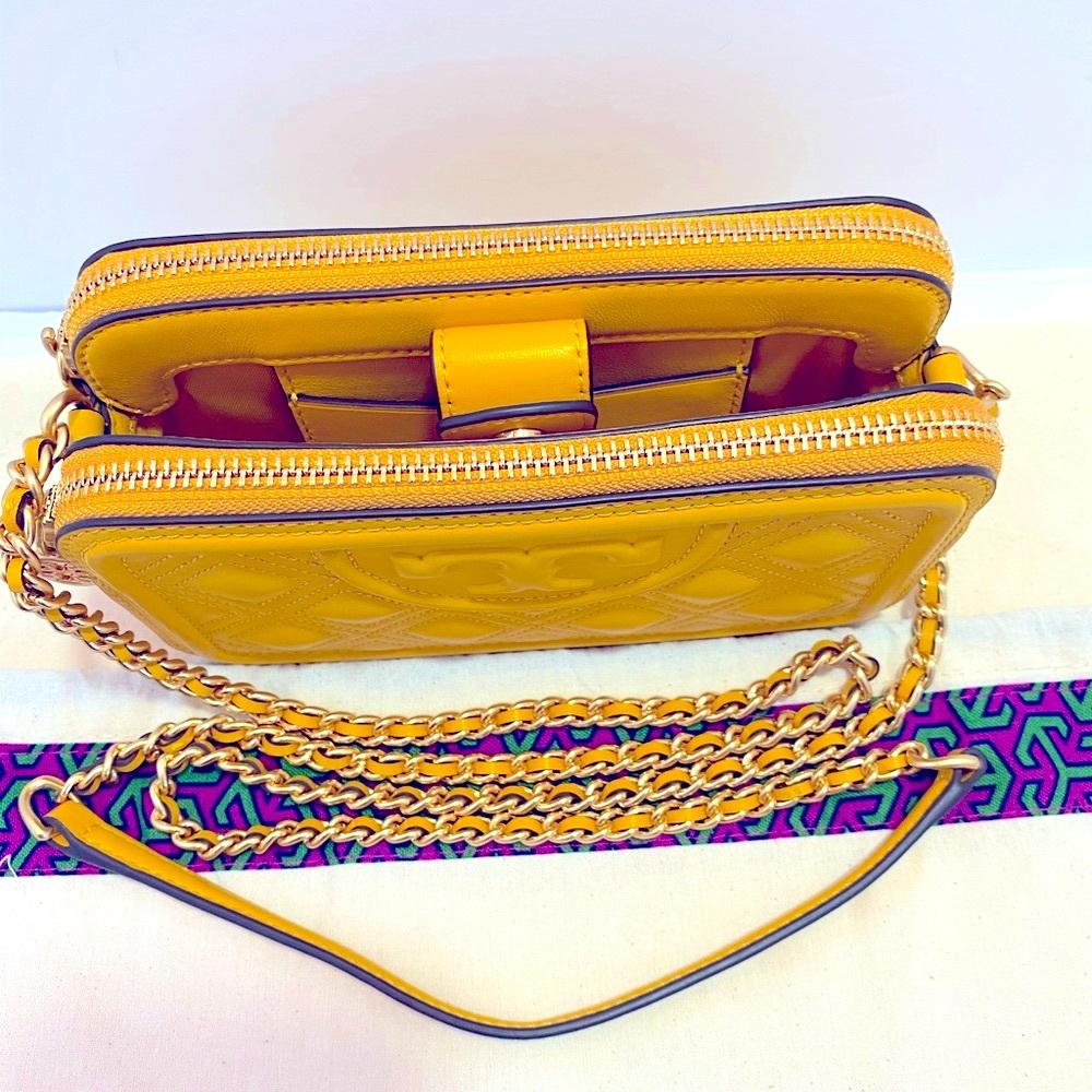 Authentic Tory Burch Fleming Double - Zip Mini bag - Picture 12 of 14